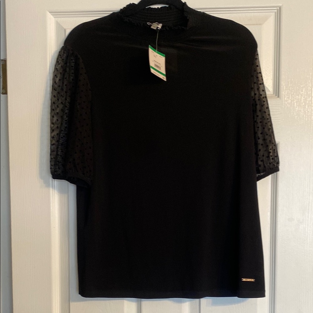 Anne Klein Black Knit Top